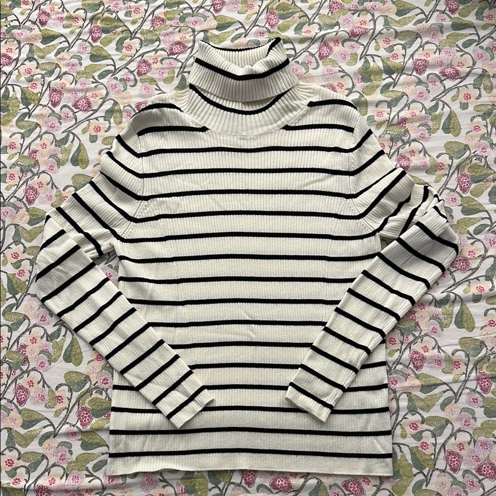 Striped B&W Turtleneck